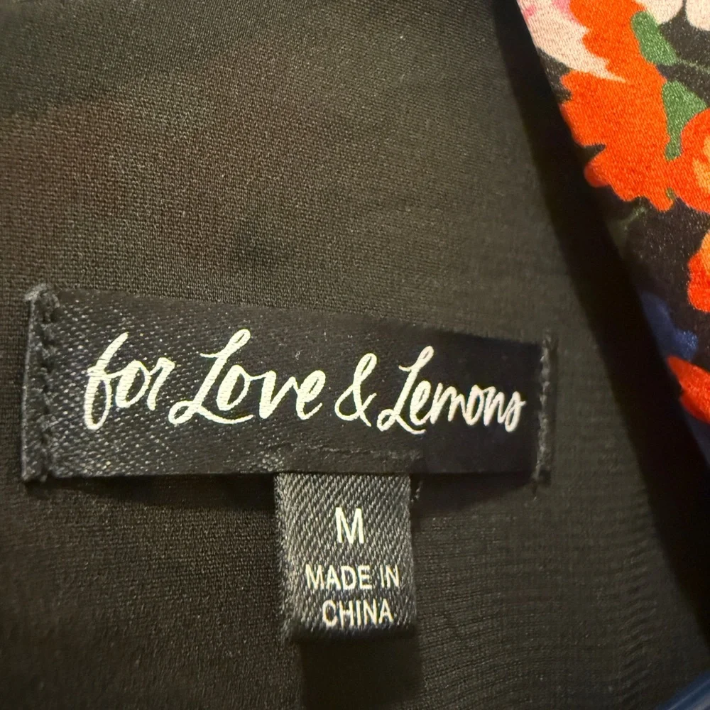 For Love & Lemons Bouquet Floral Puff-Sleeve Ruched Mini Dress - Picture 6 of 7